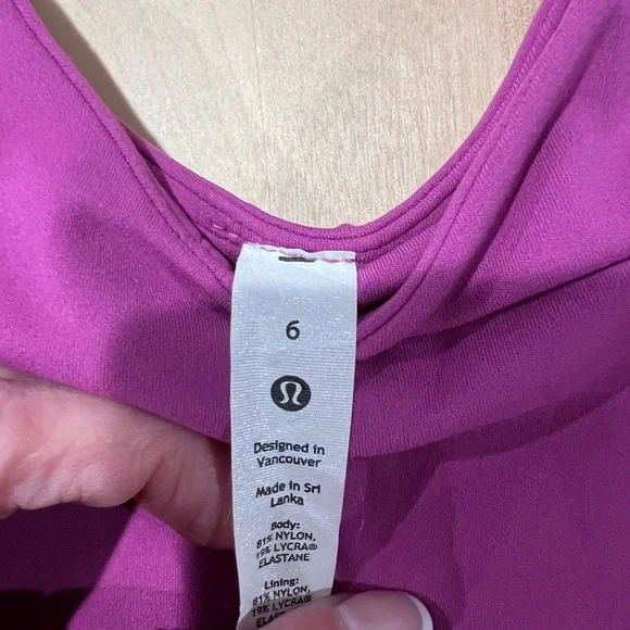 Lululemon women’s bra tank. Great pink color.  Size 6. New! - Picture 3 of 3